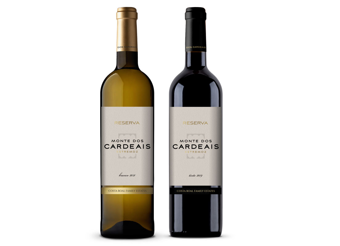 Monte dos Cardeais Branco Reserva 2021 e Monte dos Cardeais Tinto Reserva 2019 conquistaram o mercado nacional e internacional